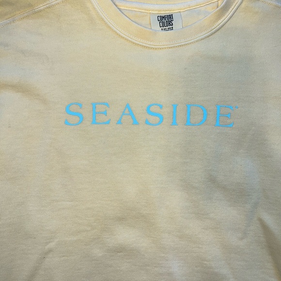Comfort Colors Seaside Yellow Sweatshirt size S - Picture 3 of 4